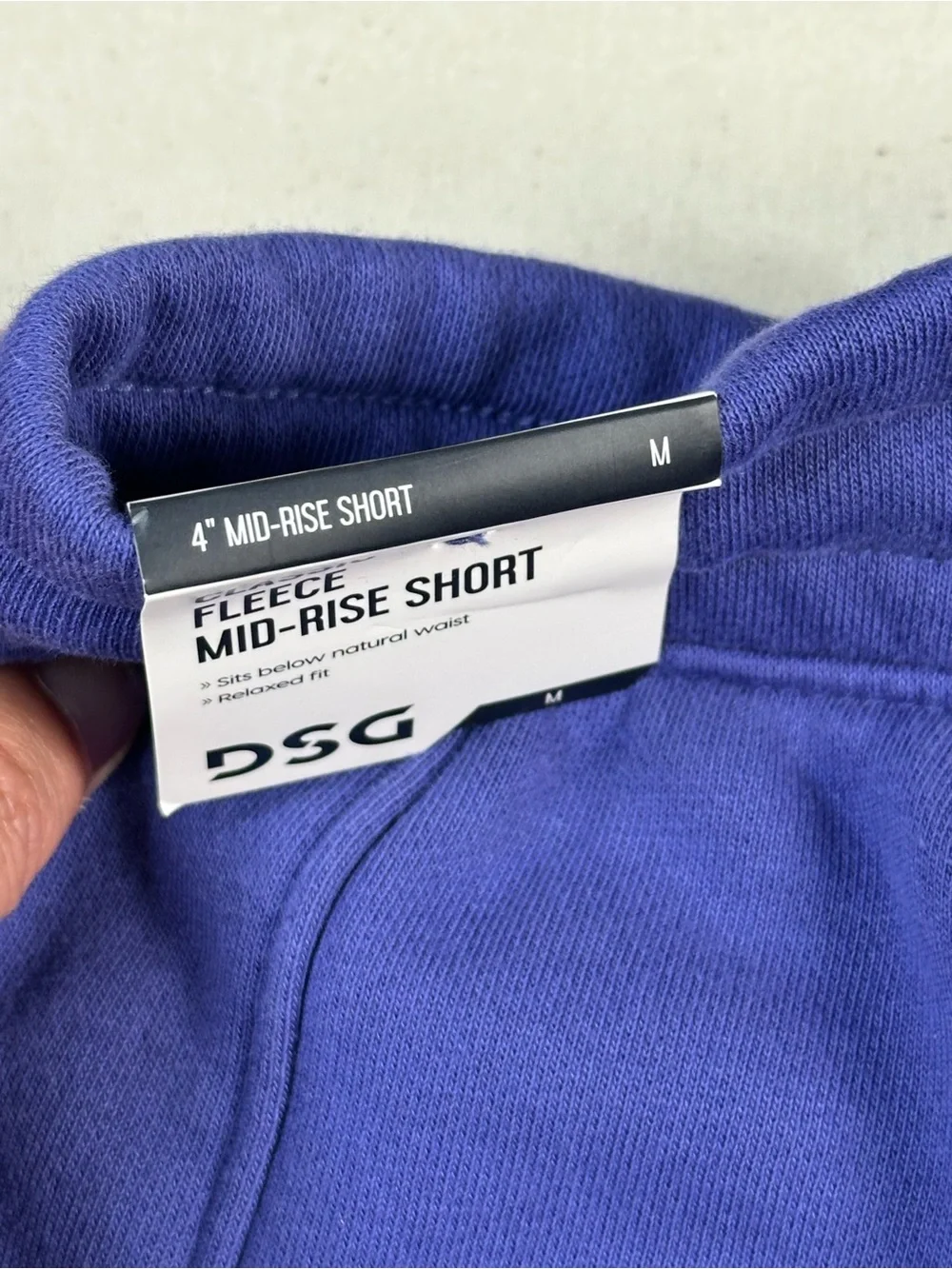 DSG Women's Drawstring fleece Athletic Shorts - Blue Medium